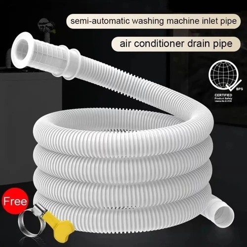 White drain hose - 1-5m,